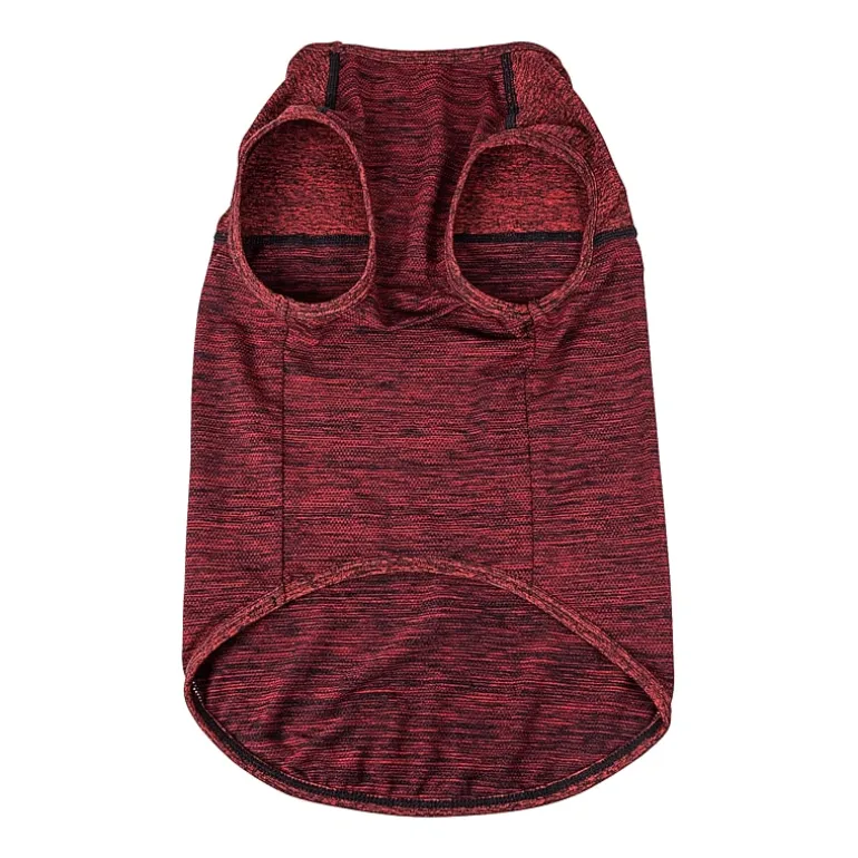 Pet Life ® Active 'Aero-Pawlse' Heathered Quick-Dry and 4-Way Stretch Performance Dog Tank Top T-Shirt