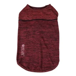 Pet Life ® Active 'Aero-Pawlse' Heathered Quick-Dry and 4-Way Stretch Performance Dog Tank Top T-Shirt