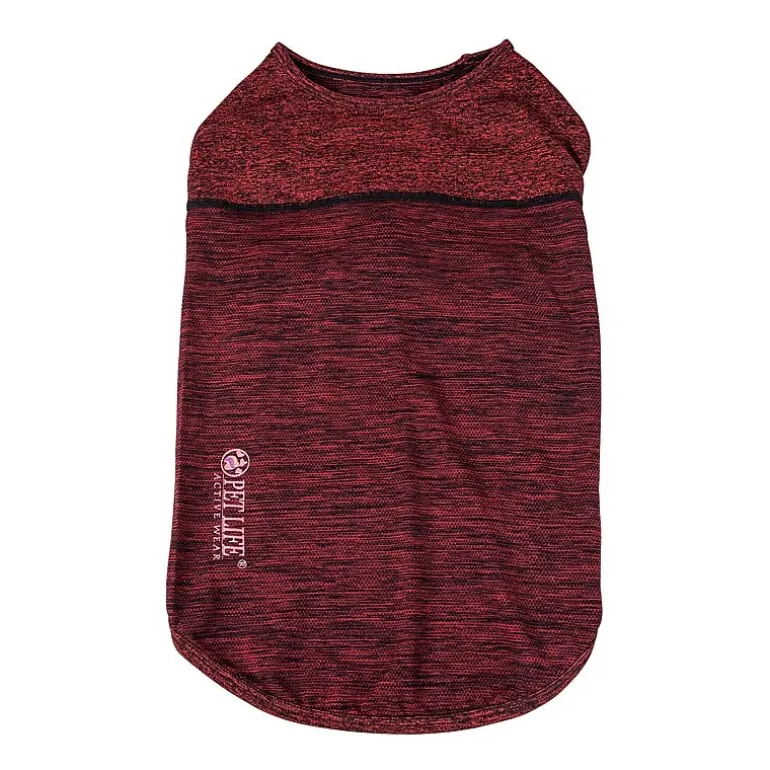 Pet Life ® Active 'Aero-Pawlse' Heathered Quick-Dry and 4-Way Stretch Performance Dog Tank Top T-Shirt