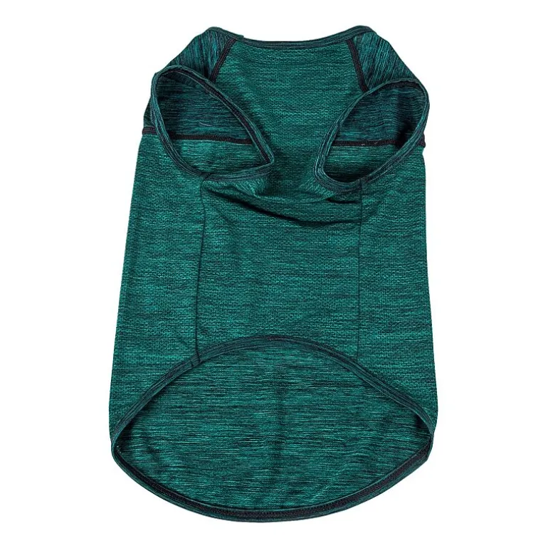 Pet Life ® Active 'Aero-Pawlse' Heathered Quick-Dry and 4-Way Stretch Performance Dog Tank Top T-Shirt