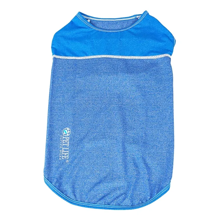 Pet Life ® Active 'Aero-Pawlse' Heathered Quick-Dry and 4-Way Stretch Performance Dog Tank Top T-Shirt