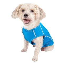 Pet Life ® Active 'Racerbark' 4-Way Stretch Performance Active Dog Tank Top T-Shirt