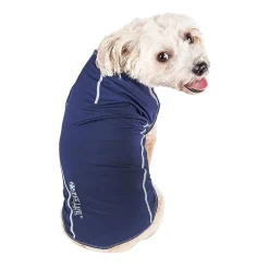 Pet Life ® Active 'Racerbark' 4-Way Stretch Performance Active Dog Tank Top T-Shirt