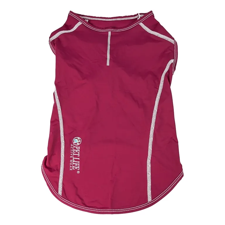 Pet Life ® Active 'Racerbark' 4-Way Stretch Performance Active Dog Tank Top T-Shirt