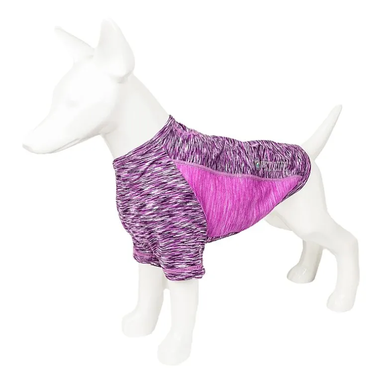 Pet Life ® Active 'Warf Speed' Heathered Ultra-Stretch Sporty Performance Dog T-Shirt