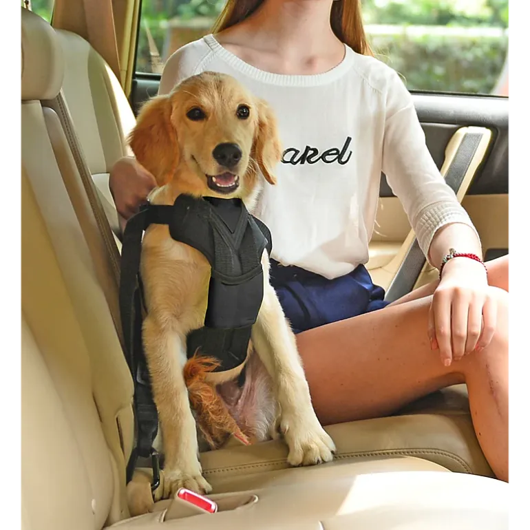 Pet Life Road-To-Safety Pet Dog Car Harness with Detachable Swivle Hook
