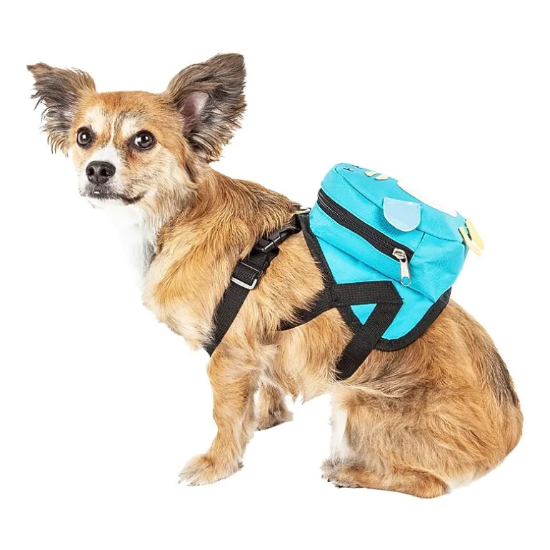 Pet Life Waggler Hobbler' Large-Pocketed Compartmental Animated Backpack Dog Harness