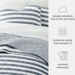 3 Piece All Season Lightweight Pattern Quilt Set