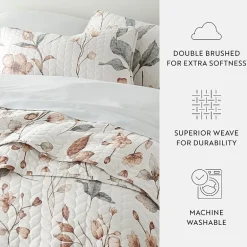 3 Piece All Season Lightweight Pattern Quilt Set