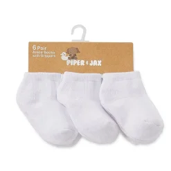 Piper & Jax Baby Boys 6 Pair Crew Socks