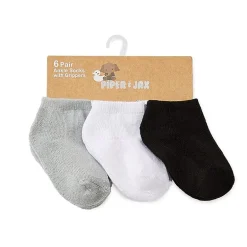 Piper & Jax Baby Boys 6 Pair Crew Socks