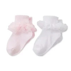 Piper & Jax Tutu Baby Girls 2 Pair Crew Socks