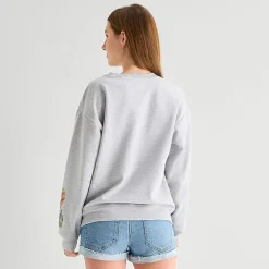 Pixar Womens Juniors Crew Neck Long Sleeve Sweatshirt