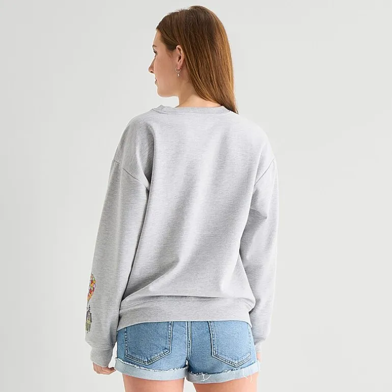 Pixar Womens Juniors Crew Neck Long Sleeve Sweatshirt