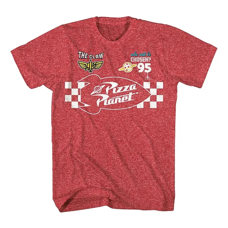 Pizza Planet Mens Crew Neck Short Sleeve Regular Fit Big and Tall Graphic T-Shirt