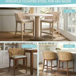 Playa Counter Height Upholstered Bar Stool