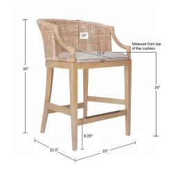Playa Counter Height Upholstered Bar Stool