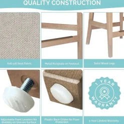Playa Counter Height Upholstered Bar Stool