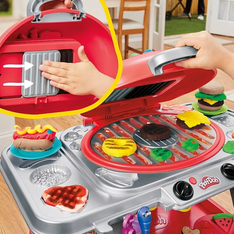 Play-Doh Sizzling Grill Playset Play Kitchen Toys for Kids 3+