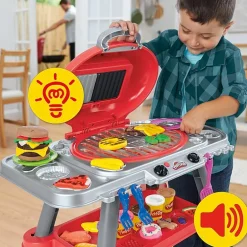 Play-Doh Sizzling Grill Playset Play Kitchen Toys for Kids 3+