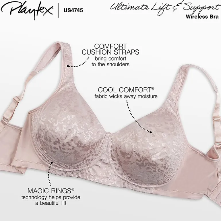 Playtex 18 Hour Ultimate Lift & Support Full Coverage Wireless Full Coverage Bra 4745