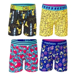 Pokemon Big Kid Boys 4 Pair Boxer Briefs