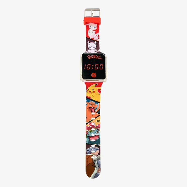 Pokemon Boys Digital Multicolor Strap Watch Pok4261jc
