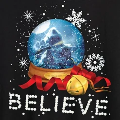 Polar Express Believe Tee Womens Juniors Crew Neck Short Sleeve Regular Fit Graphic T-Shirt