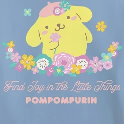Pompompurri Boyfriend Tee Womens Juniors Crew Neck Short Sleeve Regular Fit Hello Kitty Graphic T-Shirt