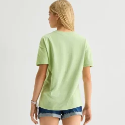 Pooh Boyfriend Tee Womens Juniors Crew Neck Short Sleeve Loose Fit Winnie The Pooh Graphic T-Shirt