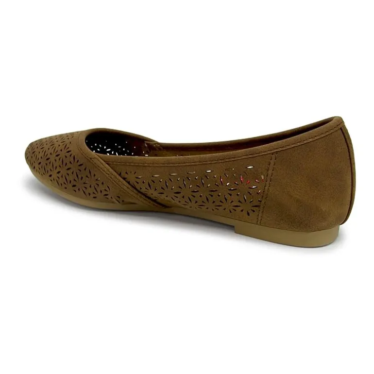 Pop Gerinina Womens Almond Closed Toe Ballet Flats