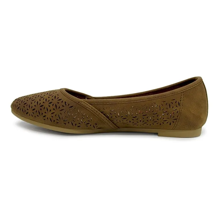 Pop Gerinina Womens Almond Closed Toe Ballet Flats