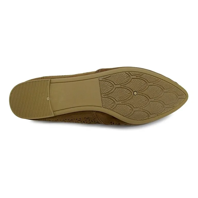 Pop Gerinina Womens Almond Closed Toe Ballet Flats