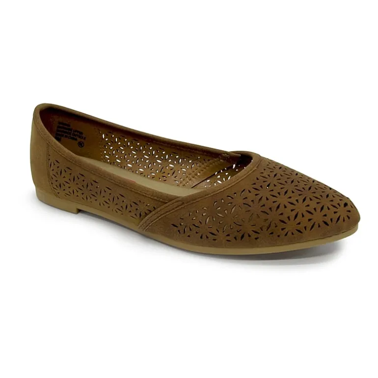 Pop Gerinina Womens Almond Closed Toe Ballet Flats
