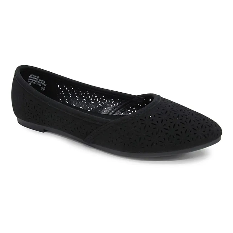 Pop Gerinina Womens Almond Closed Toe Ballet Flats