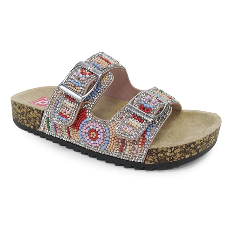 Pop Reema Little & Big Kid Girls Adjustable Strap Footbed Sandals
