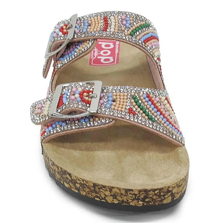 Pop Reema Little & Big Kid Girls Adjustable Strap Footbed Sandals