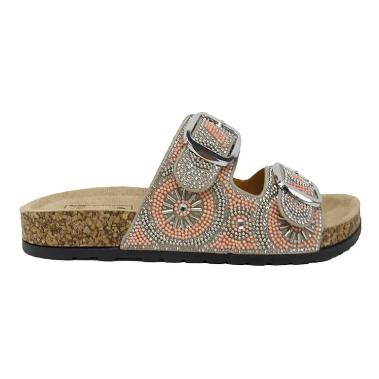 Pop Rinto Womens Adjustable Strap Footbed Sandals