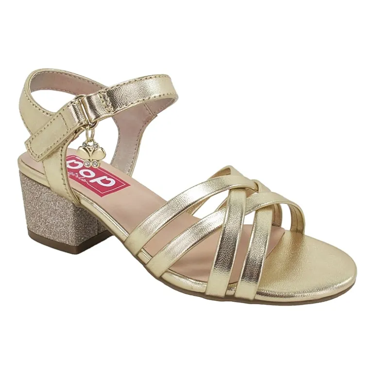 Pop Tulips Little & Big Kid Girls Round Open Toe Block Heel Pumps