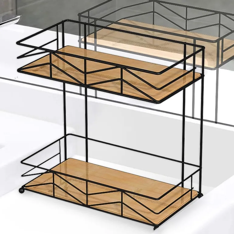 Popular Bath Woodmont 2tier Shelf Twr Caddy Bathroom Organizer