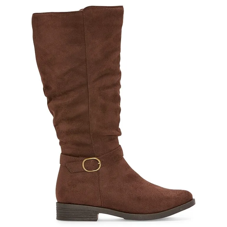Pop Womens Chambers Flat Heel Slouch Boots