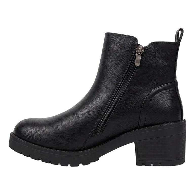Pop Womens Elspeth Block Heel Booties