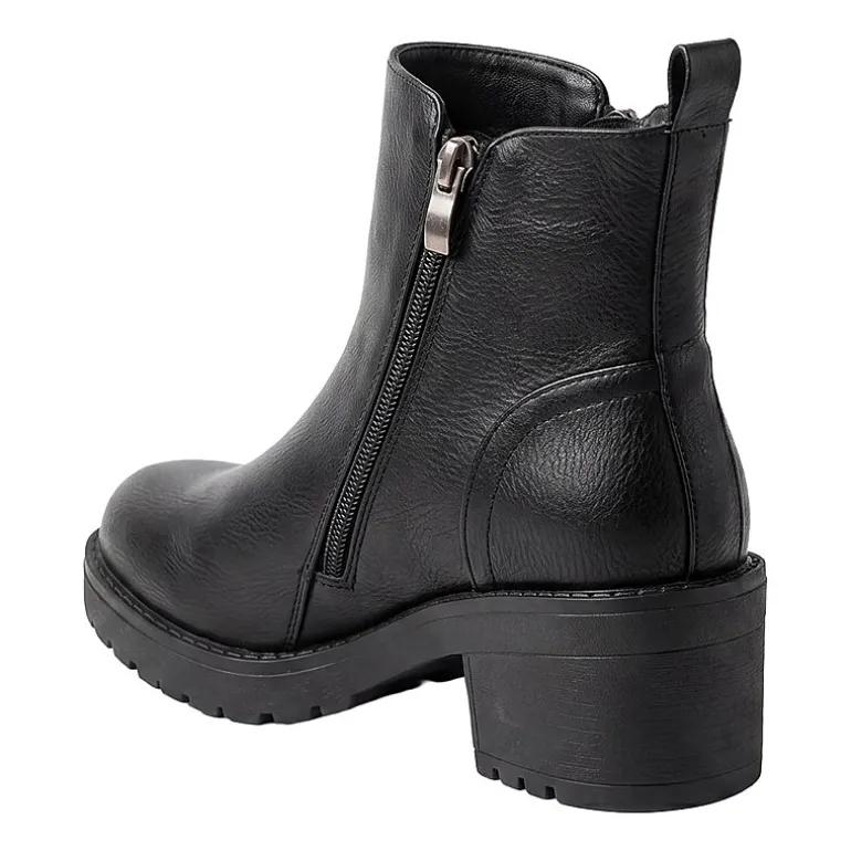 Pop Womens Elspeth Block Heel Booties