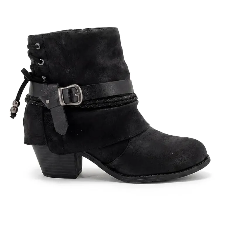Pop Womens Encinitas Block Heel Booties