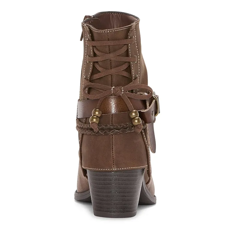 Pop Womens Encinitas Block Heel Booties