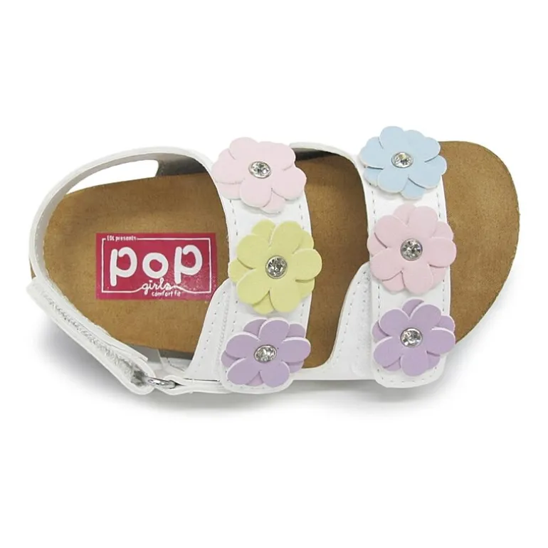 Pop Zazani Toddler Girls Adjustable Strap Footbed Sandals