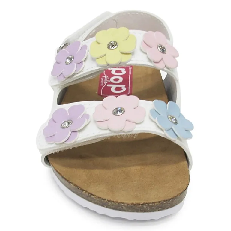 Pop Zazani Toddler Girls Adjustable Strap Footbed Sandals