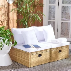 Pramla  4-pc. Patio Lounge Chair and Ottoman Set