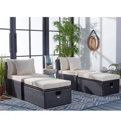 Pramla  4-pc. Patio Lounge Chair and Ottoman Set