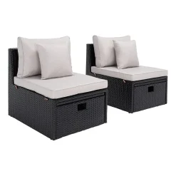 Pramla  4-pc. Patio Lounge Chair and Ottoman Set